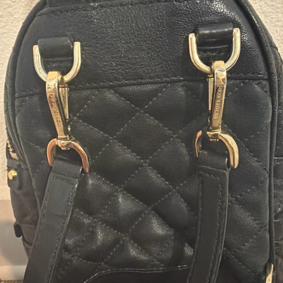 Michael Kors Black Quilted Leather Mini Backpack Gold Hardware - Picture 7 of 9